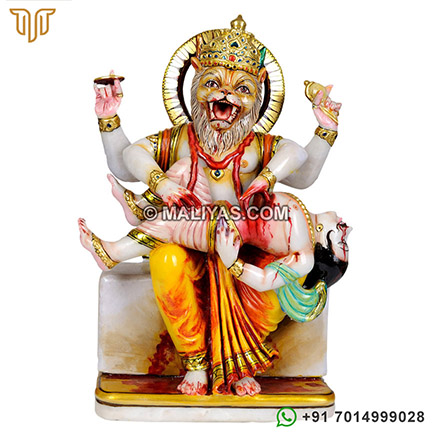 Marble Narasimha Statue killed Hiranyakashyap