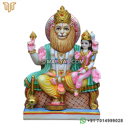 Marble Narsingh Bhagwan with Laxmi
