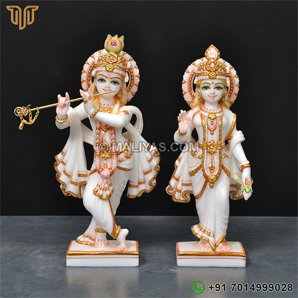 Marble Radha Krishna Statue for Home