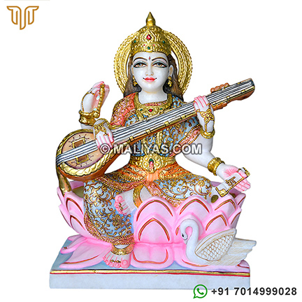 Marble Saraswati Statue