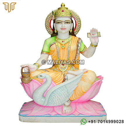 Marble Sculptures of Goddess Gayatri Mata