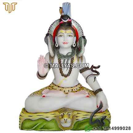 Marble Shankar statue carved makrana marble