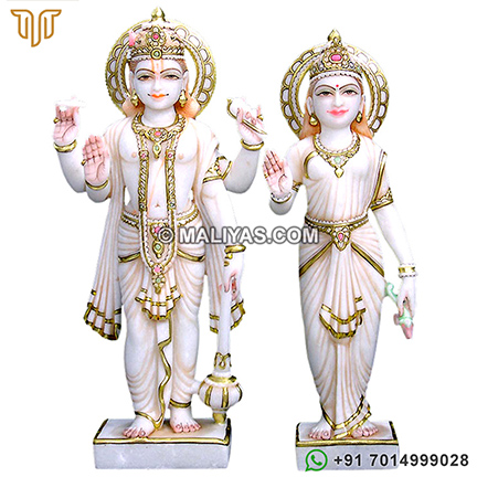 Marble Statues of Lord Laxmi Narayan