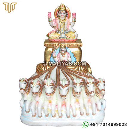 Marble Statues of Lord Surya