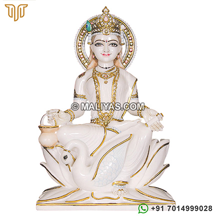 Marble Statues of goddess Gayatri