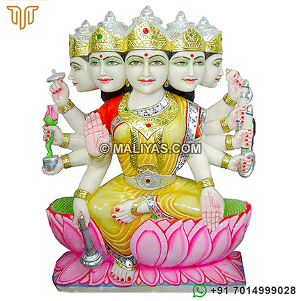 Marble Statues of goddess Gayatri Mata