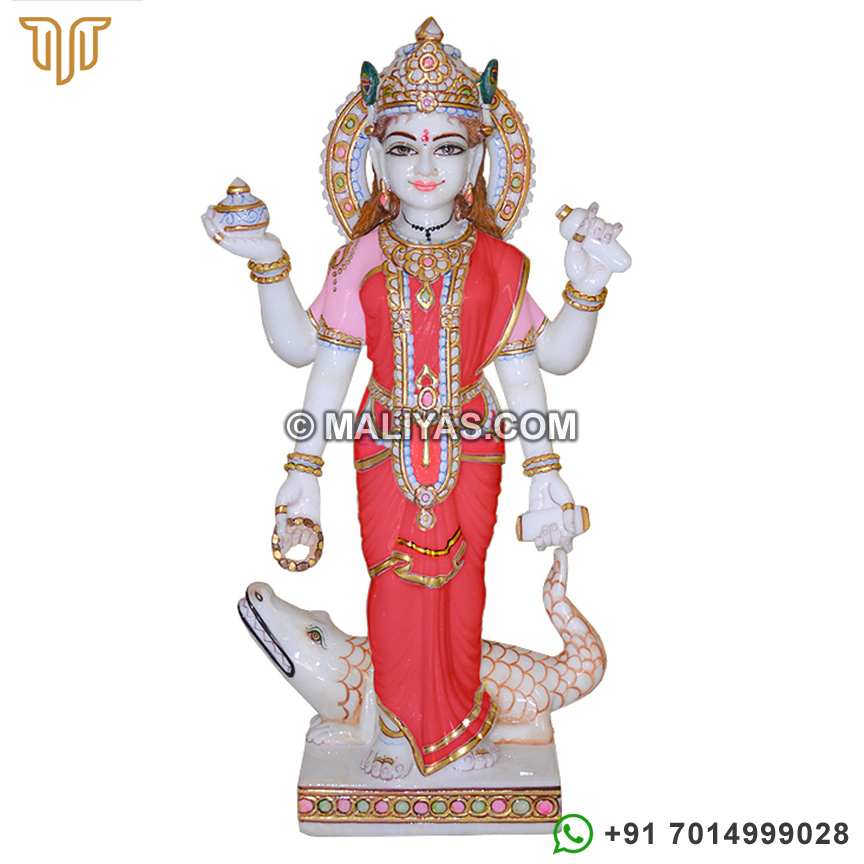 Marble Stone Ganga Murti