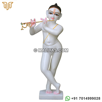 Marble Stone Iskcon Krishna Statue