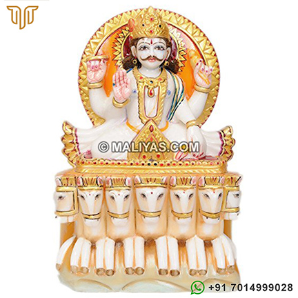 Marble Surya Navagraha Murti