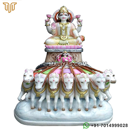 Marble Surya bhagavan Statue