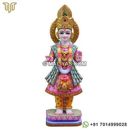 Marble Swami Narayan ji Statue