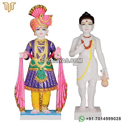 Marble Swaminarayan and Gunatitanand Swami Murti