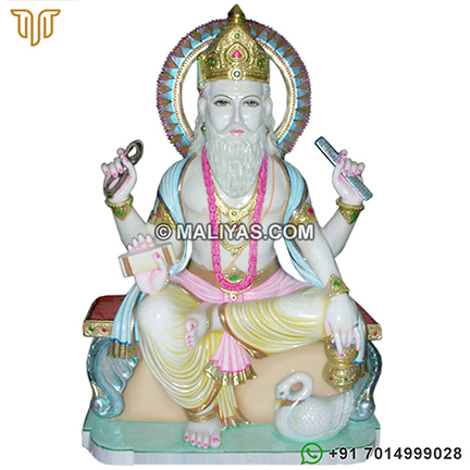 Marble Vishwakarma Murti