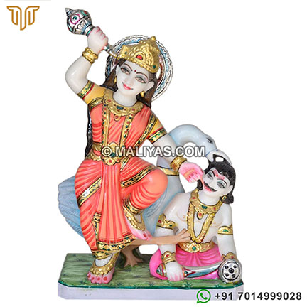 Marble baglamukhi Maa Statue