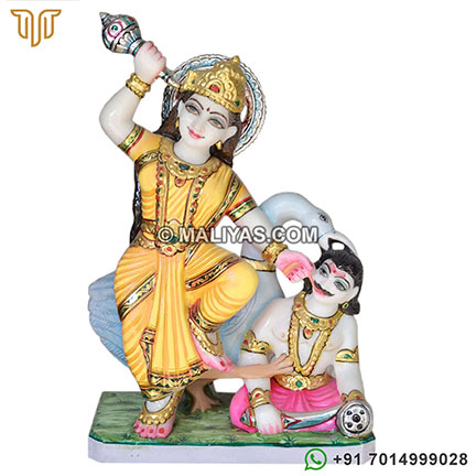 Marble baglamukhi Murti