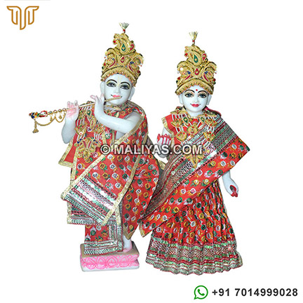 Marble iskcon Radha Krishna Idols