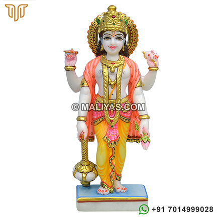 Marble lord vishnu statue