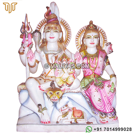 Marble shiv parivar statue