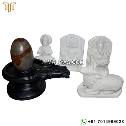 Marble shiv parivar with shivling