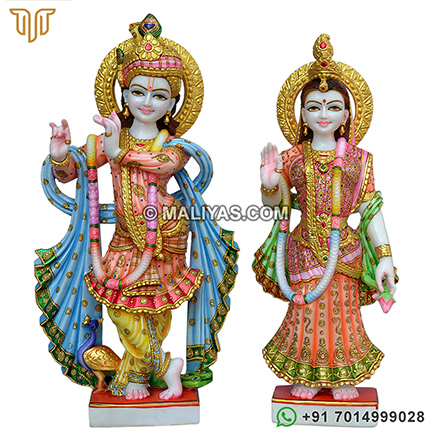 Master piece of Lord Krishna Radha from Marble