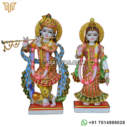 Master piece of Lord Krishna Radha from Marble