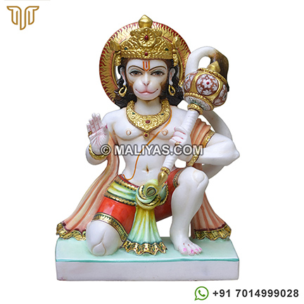 Painting work Hanuman Statue in Exclusively Designed