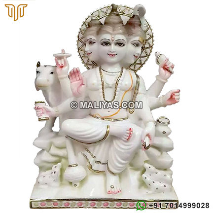 Seated Marble Bhagwan Dutta Statues