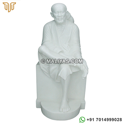 Shirdi Sai baba Statue from White Marble