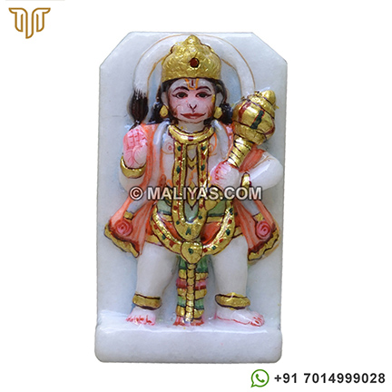 Small Marble Hanuman Statue