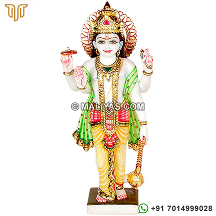 Standing Beautiful Vishnu Ji Marble Statues