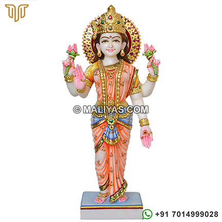 Standing Laxmi Maa marble Statues