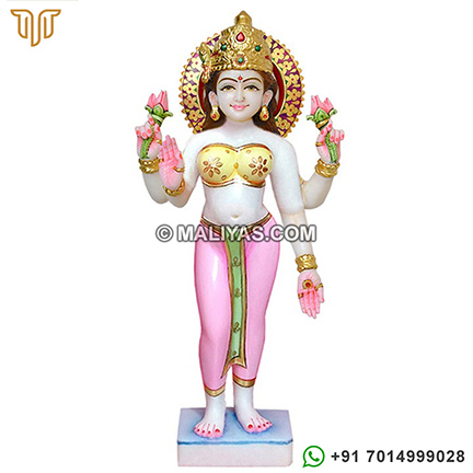 Standing laxmi ji Hindu marble Statues