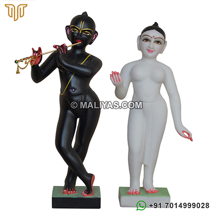 Stone Marble Radha Krishna Deity