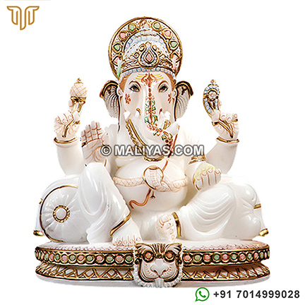 White Ganesha statue