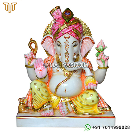 White Marble Ganesh Statue