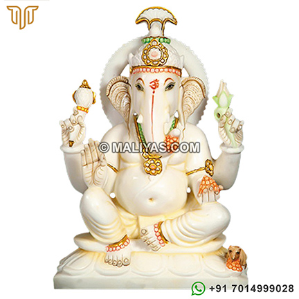 White Marble Ganesh statue from jaipur