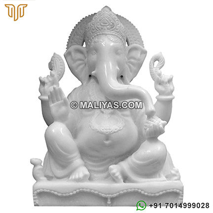 White Marble Ganesha statue online