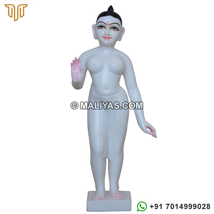 White Marble Iskcon Radha ji Murti