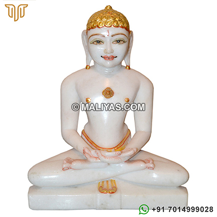 White Marble Jain Mahaveer Statue