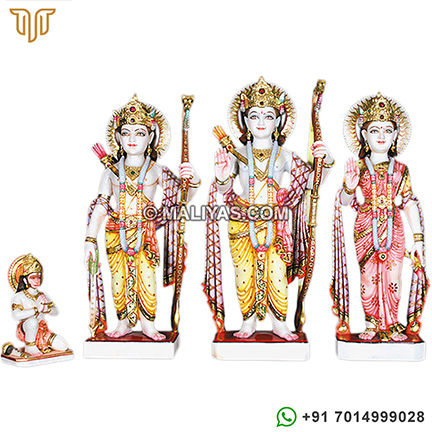 White Marble Ram Laxman Sita statue