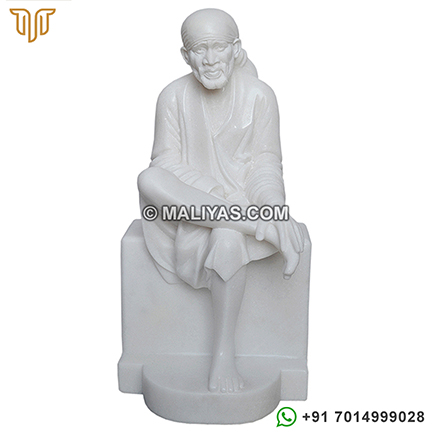 White Marble Shirdi Sai Baba Statue