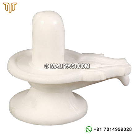 White Marble Shivling statue