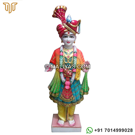 White Marble Swami Narayan Statue