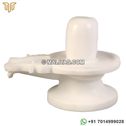 White Marble shivling for temple