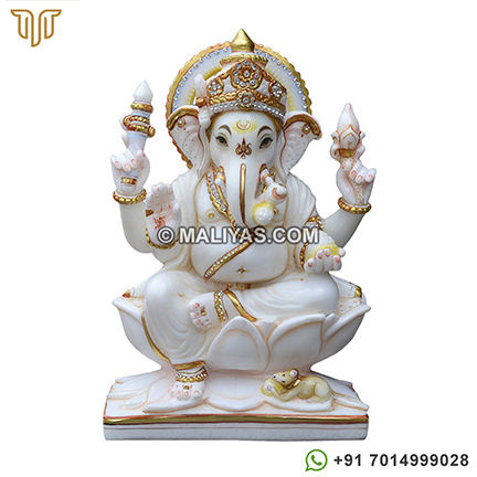 White ganpati murti