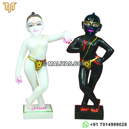 marble krishna balram statue