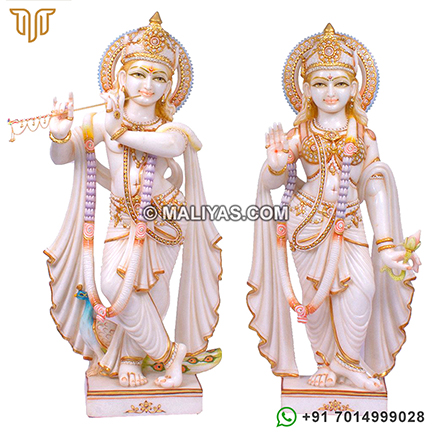 white Marble Radha krishna idol online purchase