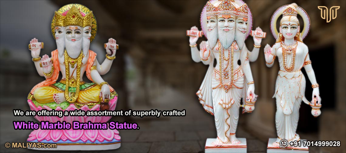 Marble Brahma Statue