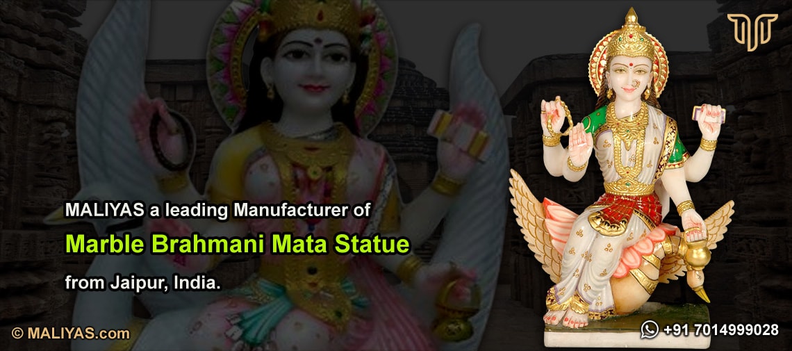 Marble Brahmani Mata Statue
